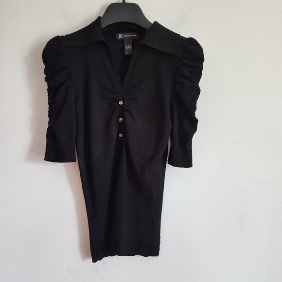Ladies SZ S Inc Black Short-Sleeve Sweater - Picture 1 of 4